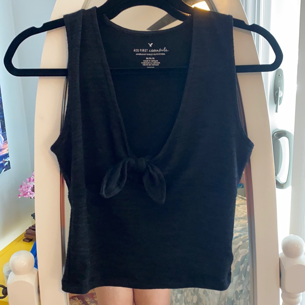 American eagle black tank tops